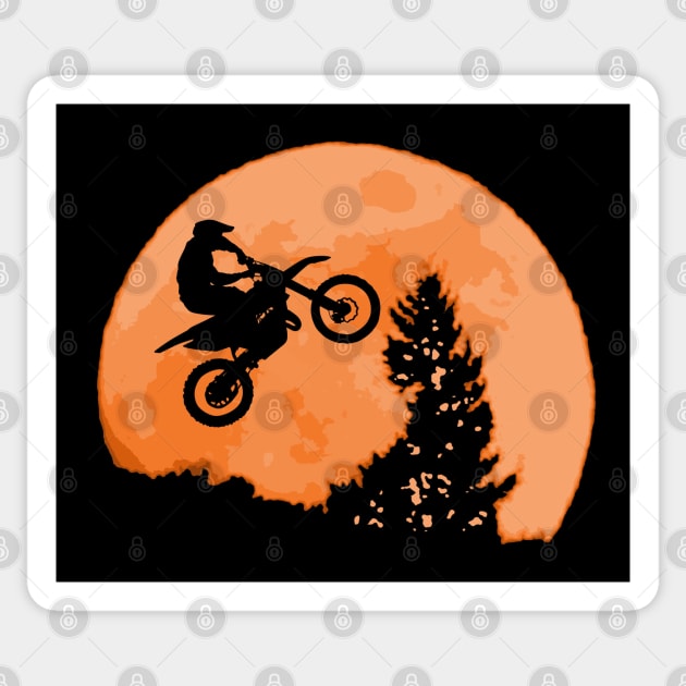 Motocross Moon Sticker by nickbeta